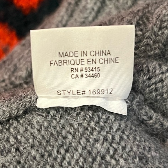 Trina Turk Wool Zigzag Crew Neck Sweater - Pink, Orange, and Gray - Picture 6 of 8